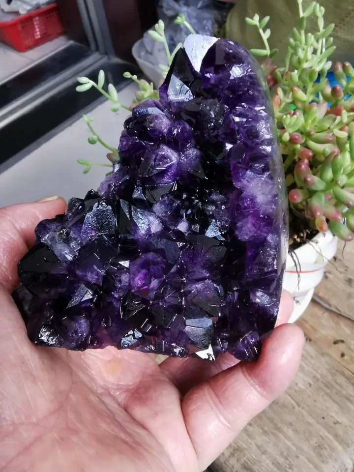 

Natural Amethyst Quartz Crystal Cluster from Uruguay - 613.0g