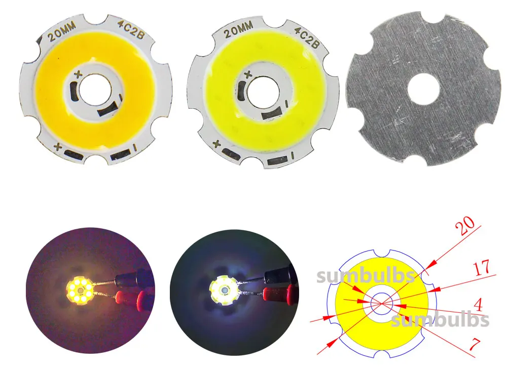 2W-12W Angel Eyes LED COB Light Source Annual Shape 12V DC 20mm-120mm COB Ring LED Cold Warm White Light Source for DIY Bulb