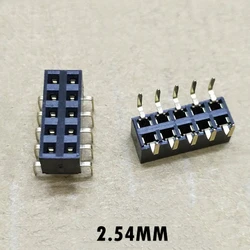 2.54mm Pitch Centipede-feet Female Header Double-Row Socket 2*5P/6P/8P/10P～40P  Pass-through- Bottom Entry Receptacle Header