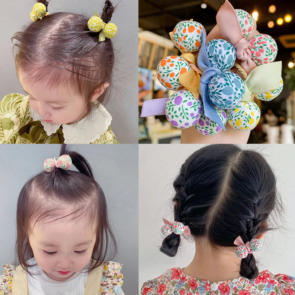 New Children Cute Ball Elastic Hair Bands Girls Headwear Baby Lovely Rubber Bands Princess Headwear Kids Hair Accessories Gift