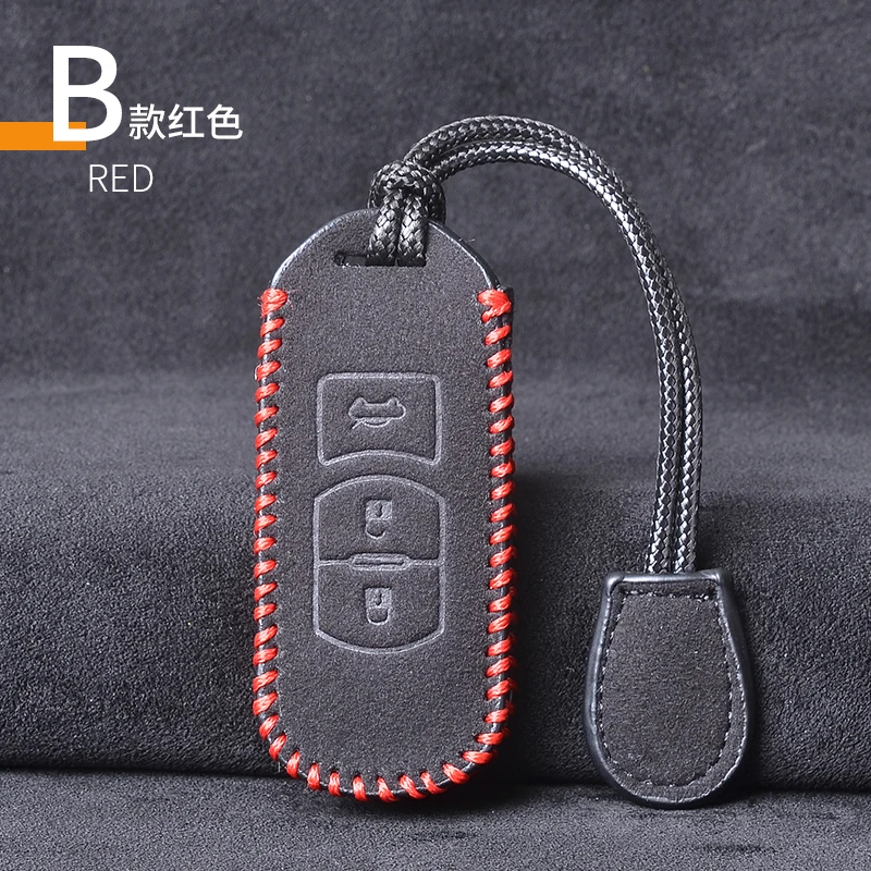 Leather car key cover case For Mazda 2 3 6 Axela Atenza CX-5 CX5 CX-3 CX-7 CX8 CX-9 2016 2017 2018 Smart 2/3 Buttons Auto Bag