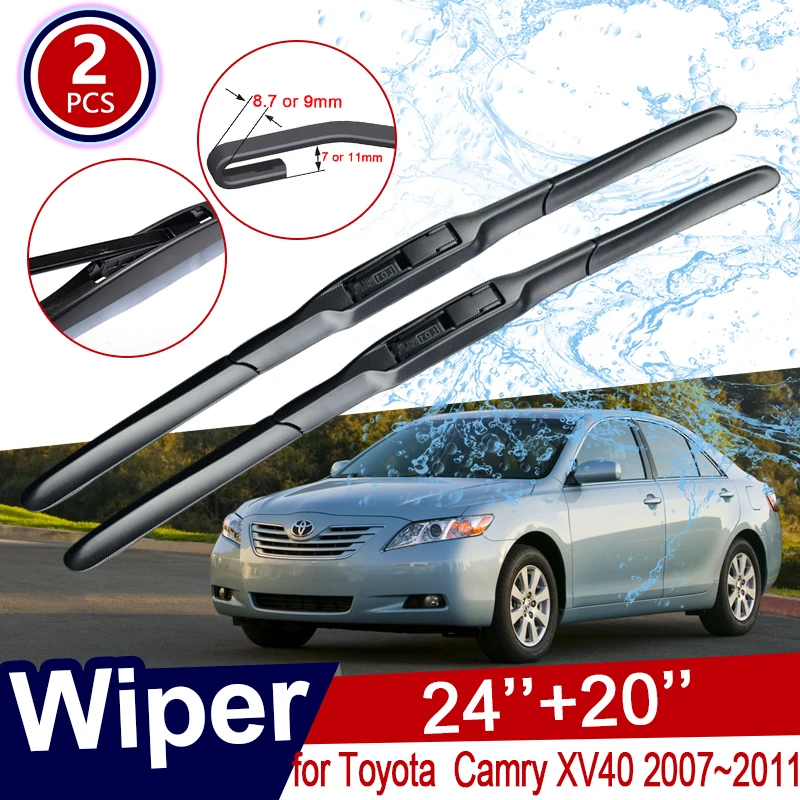 

Car Wiper Blade for Toyota Camry XV40 40 2007 2008 2009 2010 2011 XV 40 Front Window Windscreen Windshield Accessories Goods 2x