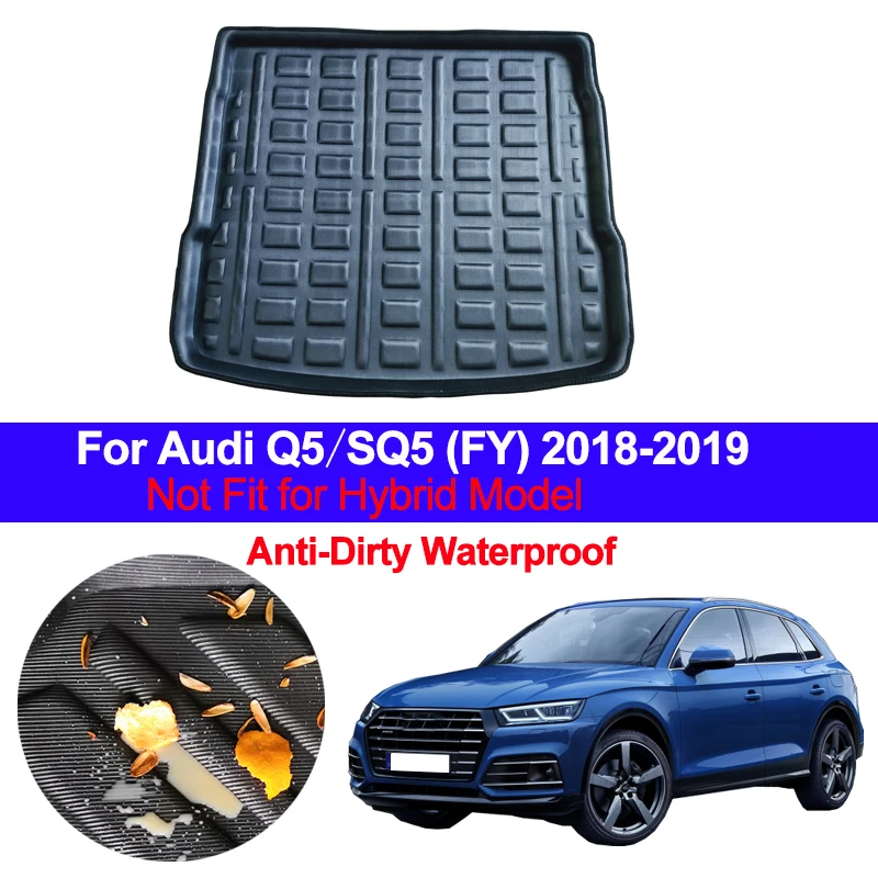 Auto Car Rear Trunk Luggage Mat Cargo Tray Boot Liner Carpet Protector Floor For Audi Q5 SQ5 FY 2018 2019 Anti-dirty Anti-Water