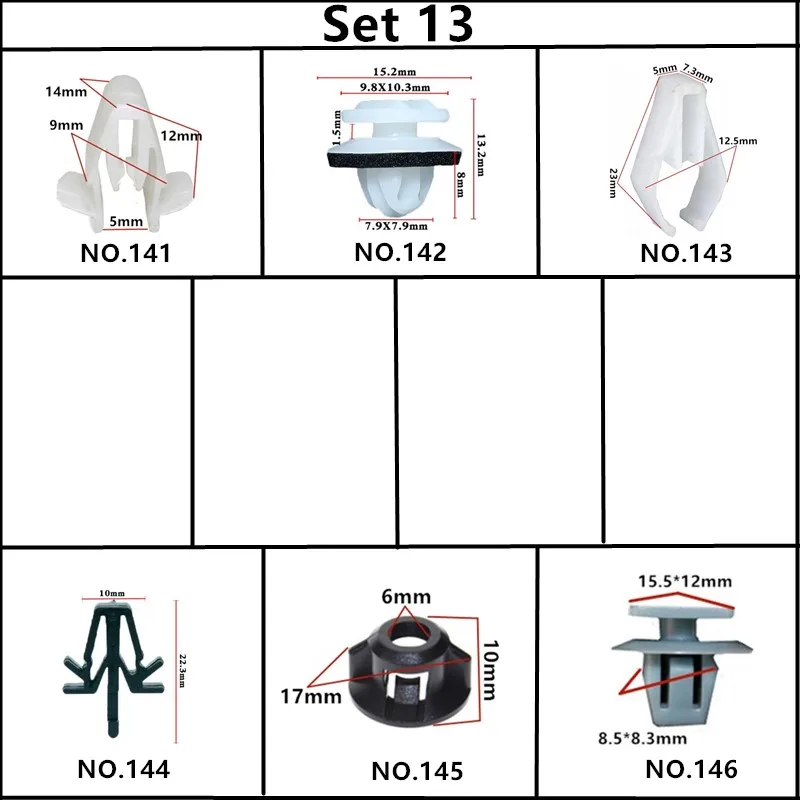 For Toyota Camry Yaris Celica Car 10MM 7MM 9MM 5MM 6MM 8MM Hole Plug-in Clip Expansion Rivet Push-in Screw Fasteners Snap Kit