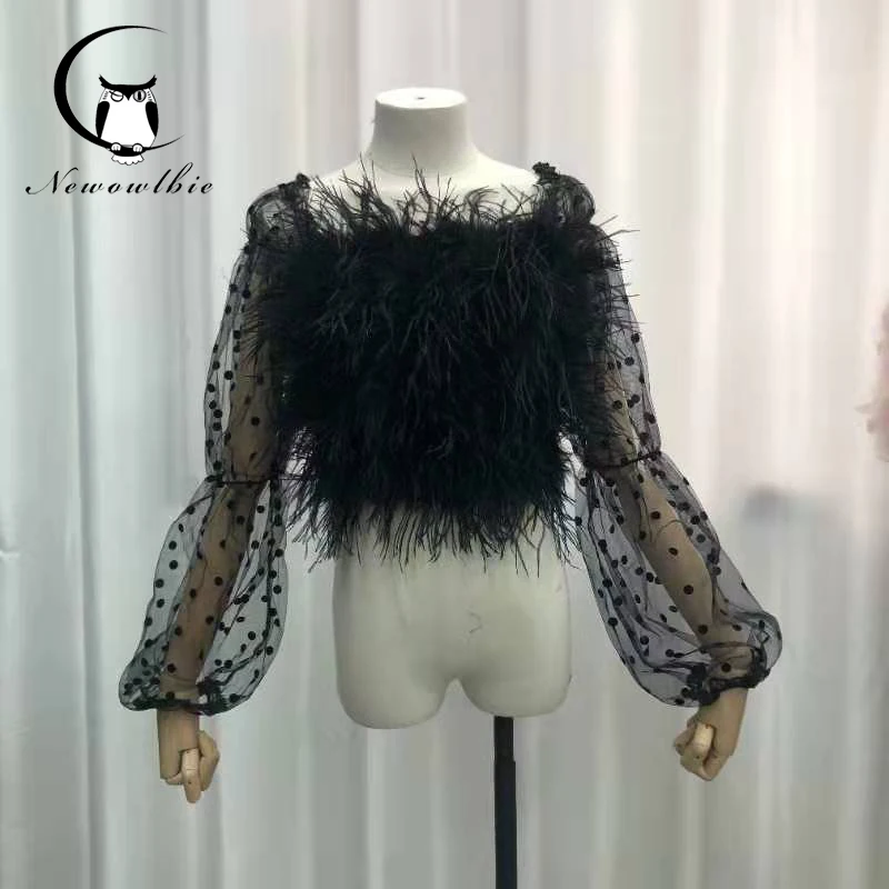 

Latest hot selling sexy sleeve 100% natural ostrich hair bra underwear women's fur coat real ostrich fur coat