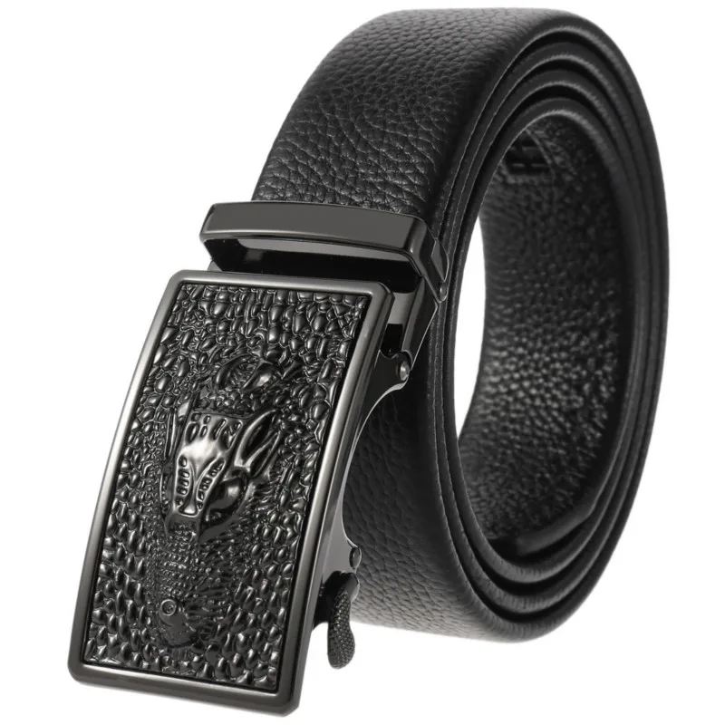 

NEW Cow Genuine Leather Luxury Strap Male Belts for Men New Fashion Classice Vintage Alloy Buckle Men Belt High Quality Y2564