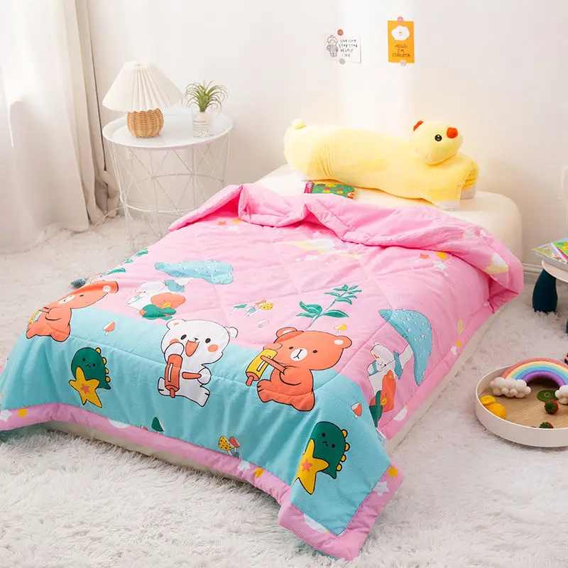 Children's Cotton Air Conditioning Quilt, Small Thin Quilt, Washable, Cool, Kindergarten, Kindergarten, Baby, Summer