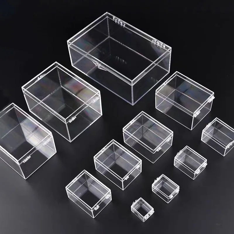 Many Sizes Plastic Box Transparent Small Box Rectangular Insect Shell Specimen Collection Display Box Desktop Storage Box