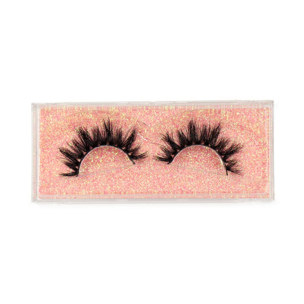 LEHUAMAO Mink Eyelashes 5D False Eyelashes Depth Volume Natural Mink Lash Thin Band Hand-craft Lashes Makeup Reusable Unique K03