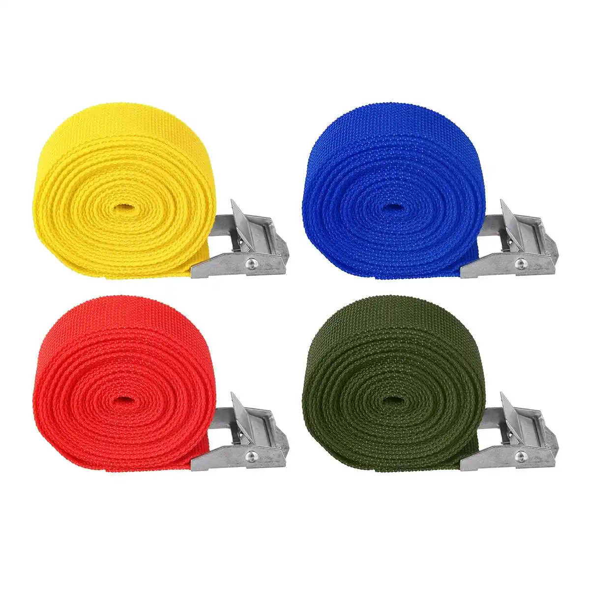 2.5mx25mm Car Tension Rope Tie Down Strap Strong Ratchet Belt Car Luggage Bag Cargo Lashing Strap Zinc Alloy Zinc Nylon 5 color