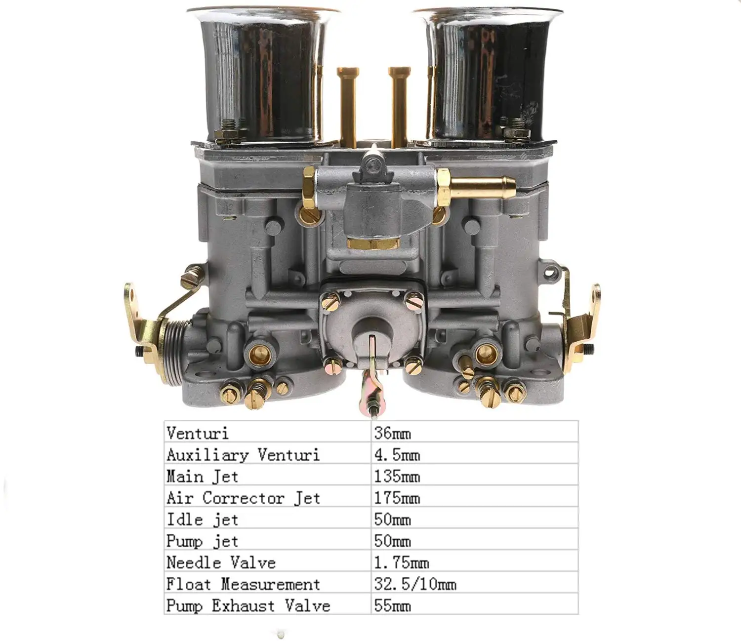 44 IDF Carburetor for Weber 2 Barrel 1968 1979 Volkswagen Beetle Fiat Porsche Replaces 18990.030 18990.035V