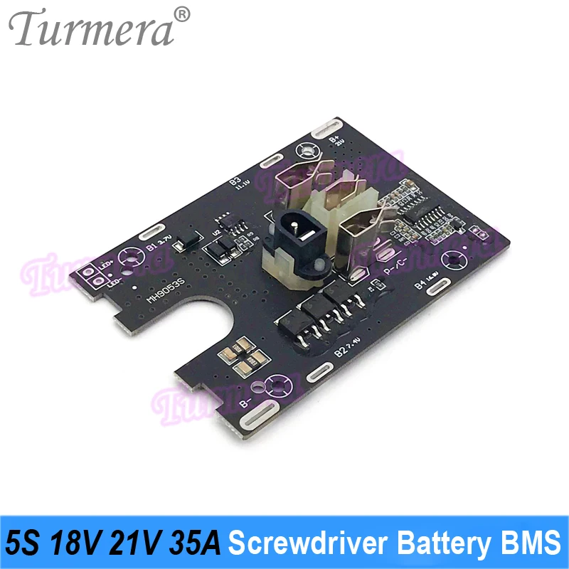 Turmera 5S 18V 21V 35A BMS 18650 bateria litowa Protect Board Balance z wtyczka DC do wiertarki elektrycznej śrubokręt baterie użyj