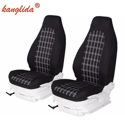 KANGLIDA Front Car Seat Cover Universal Black Compatible Bucket Seat Protector Polyester Sponge Material Interior Cover