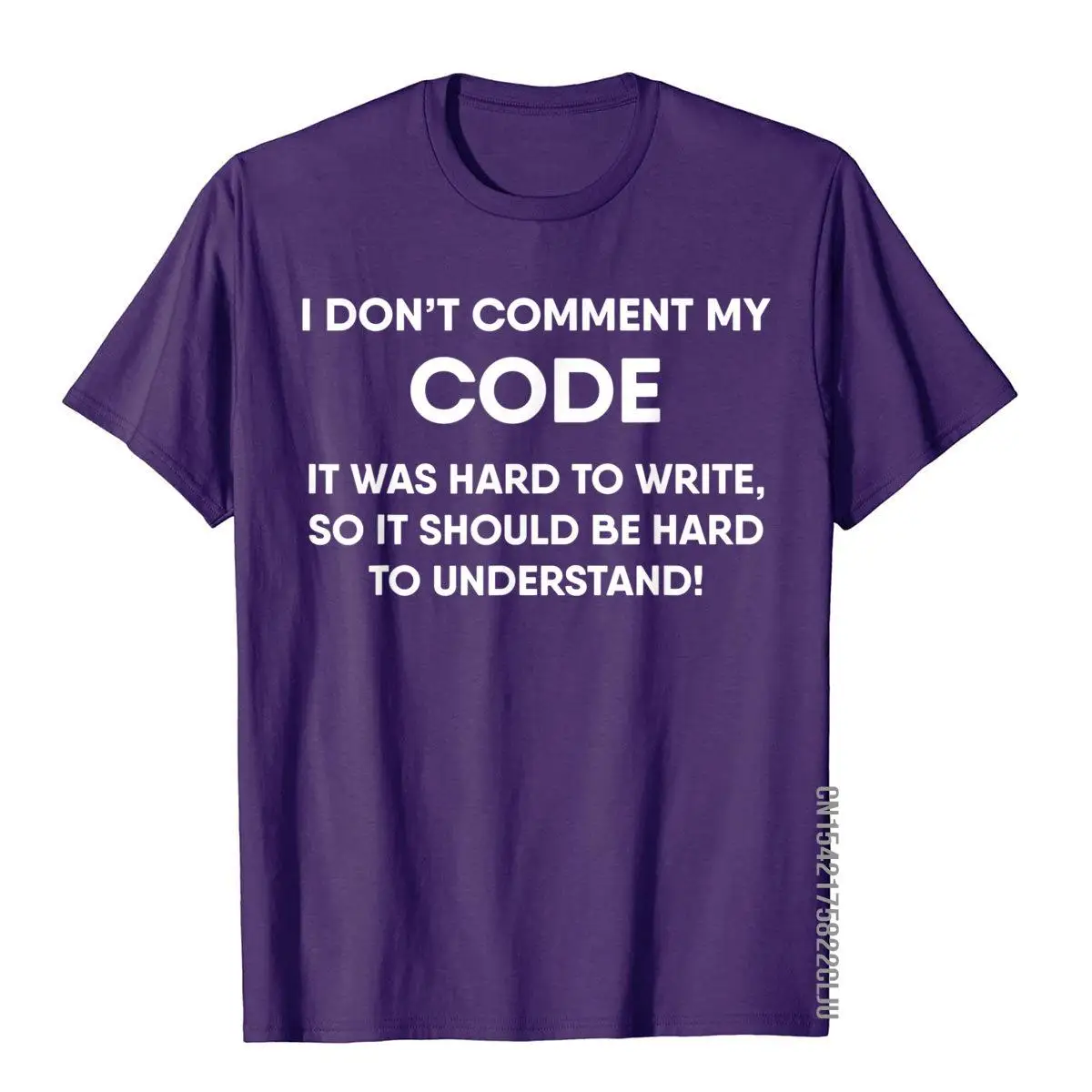 Funny Coding Real Programmers Don\'t Comment Code T-Shirt T Shirt Normal On Sale Men Tops Shirts Youthful Cotton