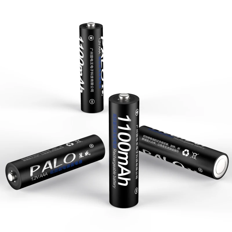 PALO AAA Rechargeable Bateria 1.2V NI-MH AAA Rechargeable Batteries 1100mAh AAA Battery For Toys Microphone Batteries AAA