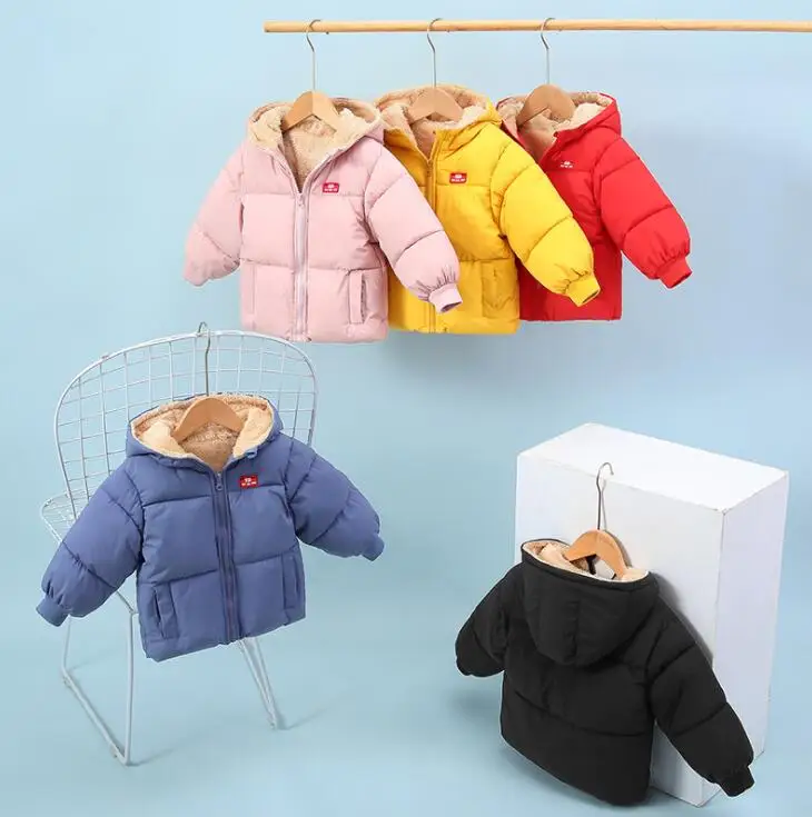 children Jacket Outerwear Baby Boys Girls Winter Warm Down Cotton Hooded Coat Teenage Parka Kids Autumn Thicken Jacket