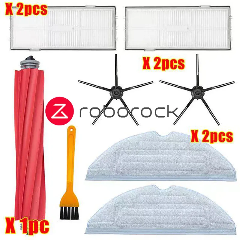Accesorios para aspiradora Roborock S7 T7S T7SPlus, cepillo principal, filtro HEPA, cepillo lateral, mopa, paños, piezas de repuesto