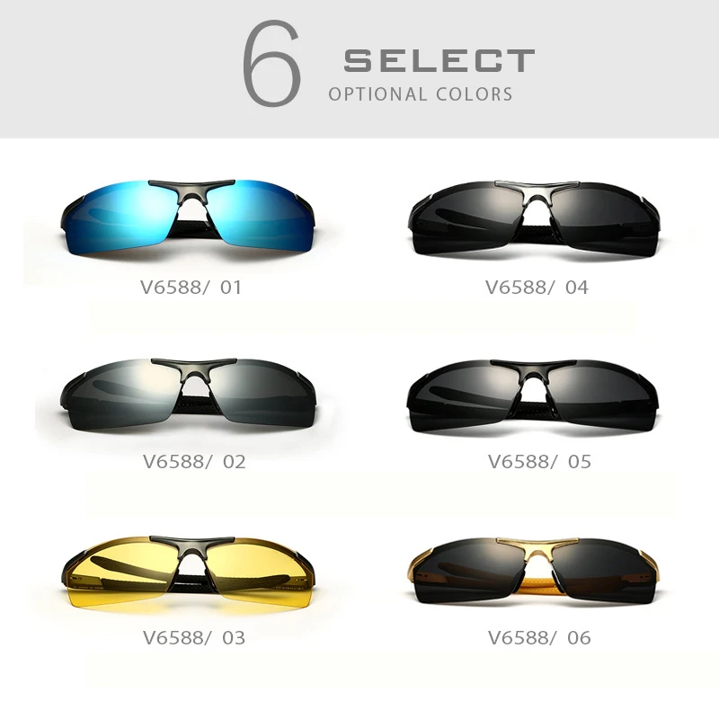 VEITHDIA Cycling Sunglasses Men Fashion Polarized UV400 Luxury Brand Designer Vintage Driving Outdoor Sun Glasses For Male V6588