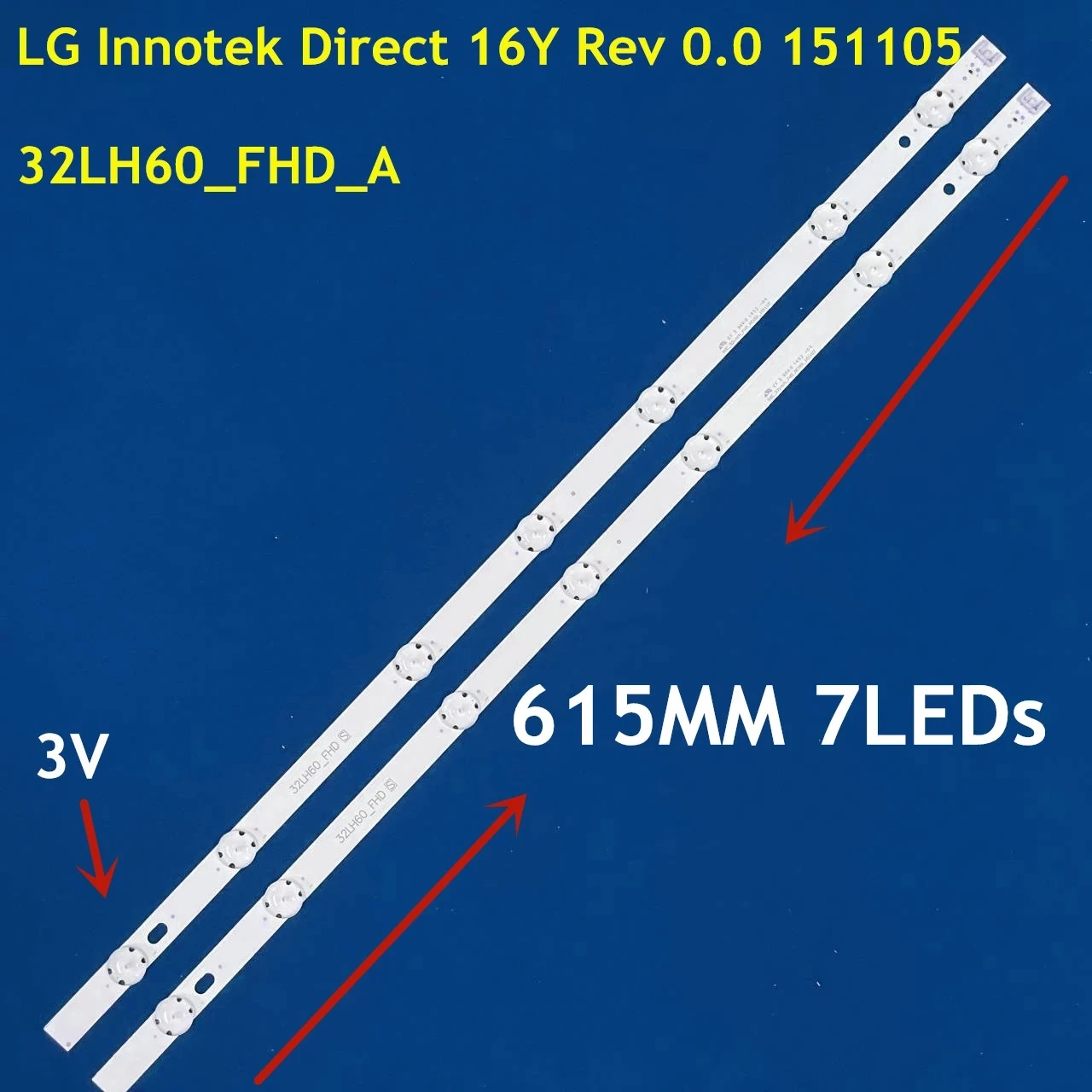 LED Strip 7Lamps For 32LH60_FHD LIG Innotek Direct 16Y Rev 0.0 SC_32inch_FHD_REV01 32LH604V 32LH530V 32LH533V 32LH6047  NC320DUE