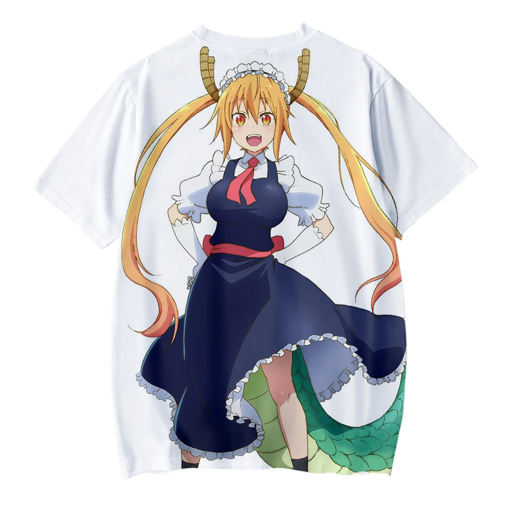 New Cute Miss Kobayashi\'s Dragon Maid 3D Outwear Harajuku Japanese Manga Summer T-shirt Women/men/Kids Short Sleeve Cool T-shirt