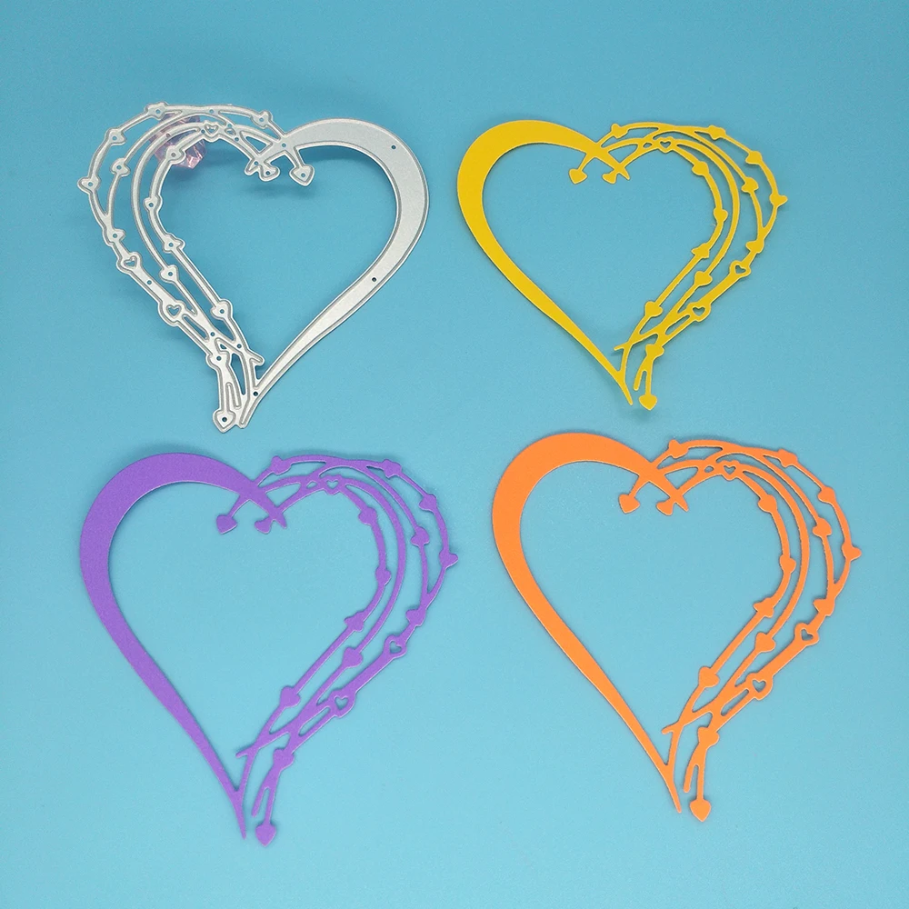 The new heart-shaped metal cutting die is used for DIY scrapbooks, card making, photo albums, photo frames, embossed crafts