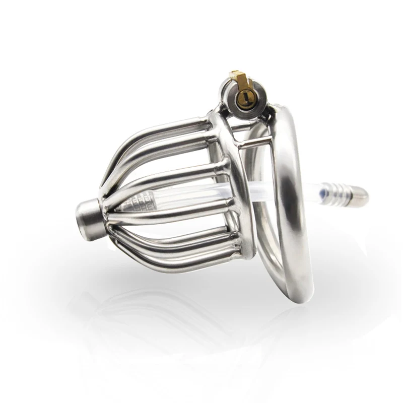Chaste Bird New 304 Stainless Steel Male Cock Cage Belt Chastity Device with Stealth lock Curved Ring Sex Toy BDSM A260