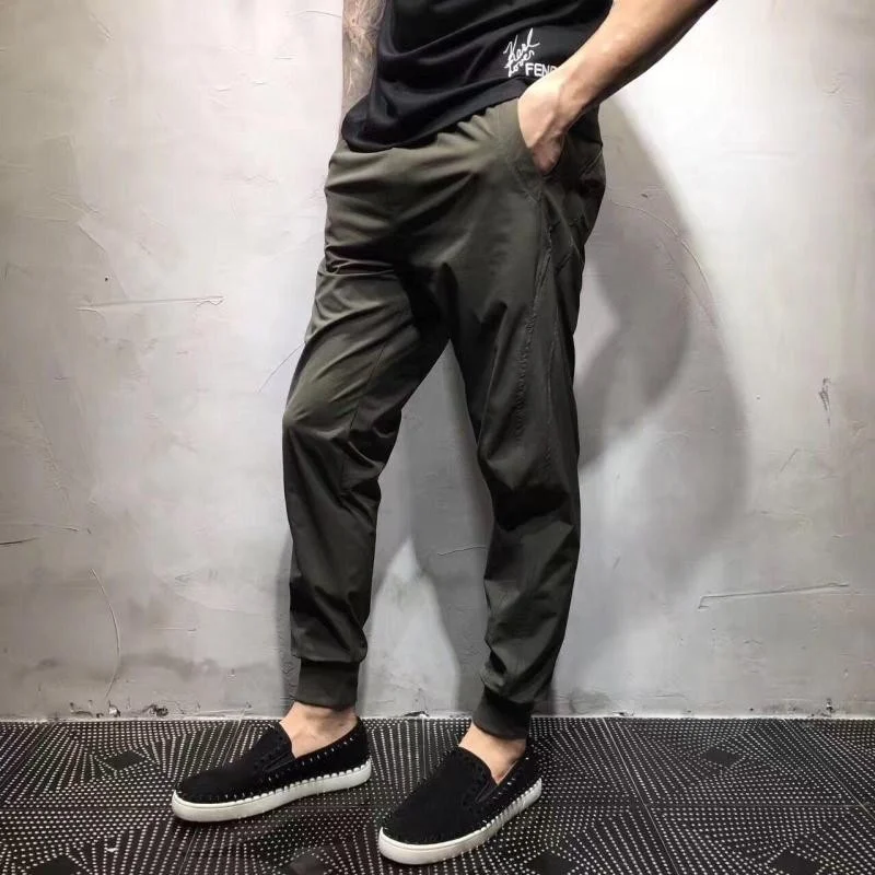 

Elastic Mens Waist Joggers Sweatpants New Casual Long Trousers Male Army Green Cargo Pants Streetwear Slim Fit Fitness Pants 4XL
