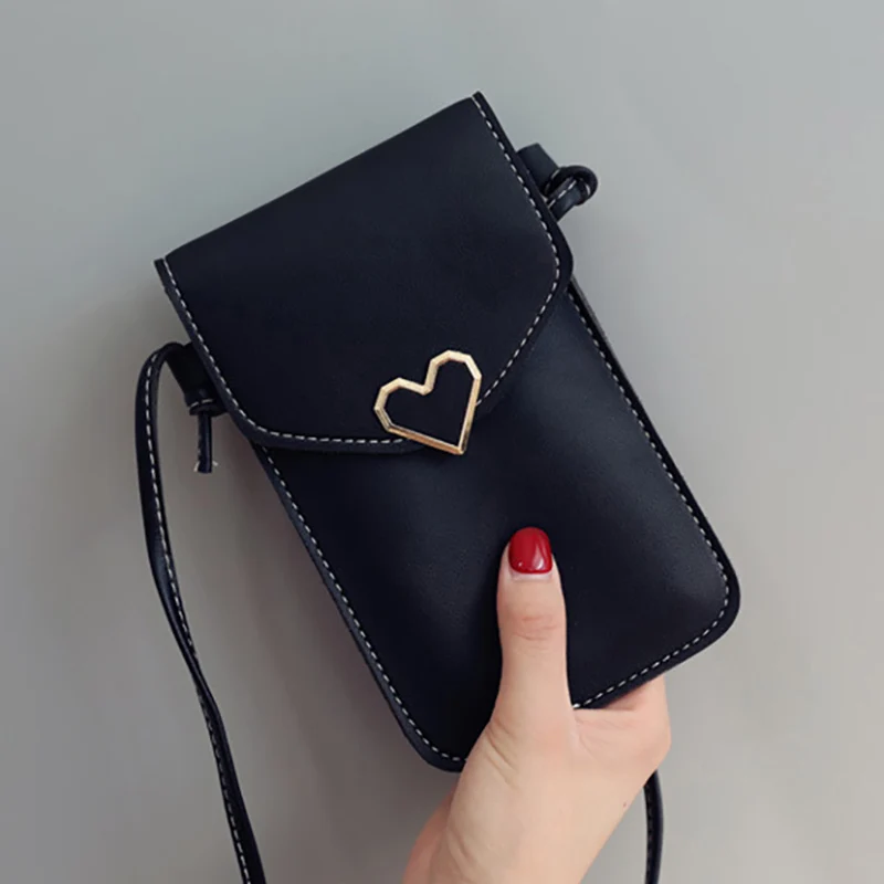 Soft Leather Crossbody Bags for Women Solid Color Shoulder Bag Cell Phone Purse Small Handbags Girls NEW