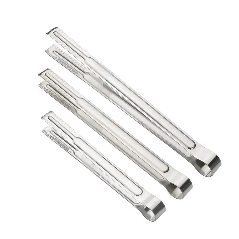 1pc Stainless Steel Food Tongs Non-Slip Barbecue Tongs Bread Tongs For Kitchen Cooking Tools Accessories BBQ Tools