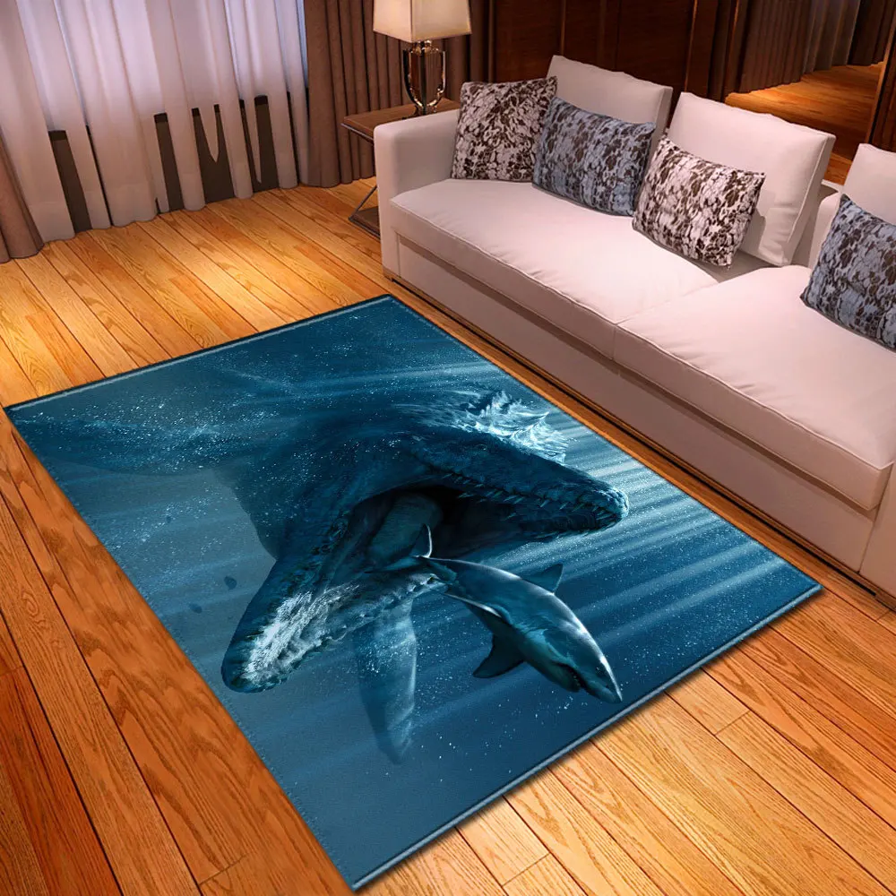 underwater World shark pattern carpets for living room Area Rug 3D Printed Kids Room Play tatami mats child bedroom large carpet