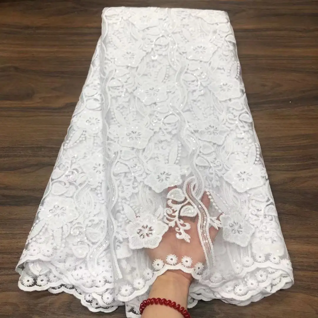 African Cord Lace Fabric for Wedding, High Quality