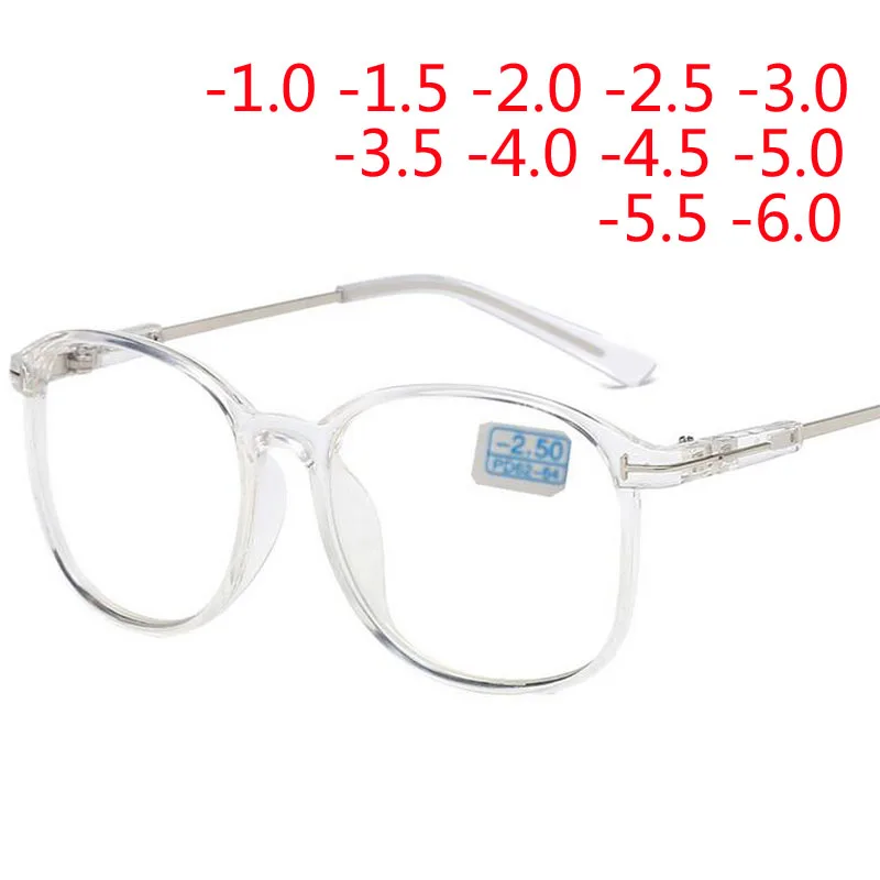 Retro Big Oversized Frame Myopia Eyeglasses -1.0 -1.5 -2.0 To -6.0 Women Men Optical Reading Spectacle +100 +150 +200 +250 +400