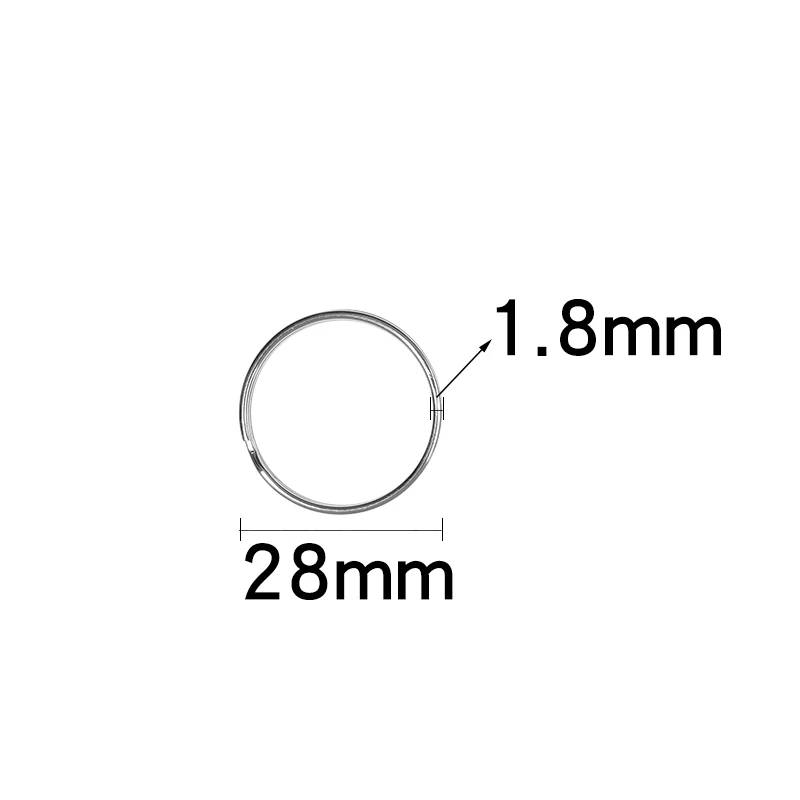 5–30 Stück 12–50 mm Edelstahl-Schlüsselanhänger, runder Schlüsselanhänger, geteilter Schlüsselanhänger, Schlüsselhalter für Schlüssel, doppelte geteilte Ringe