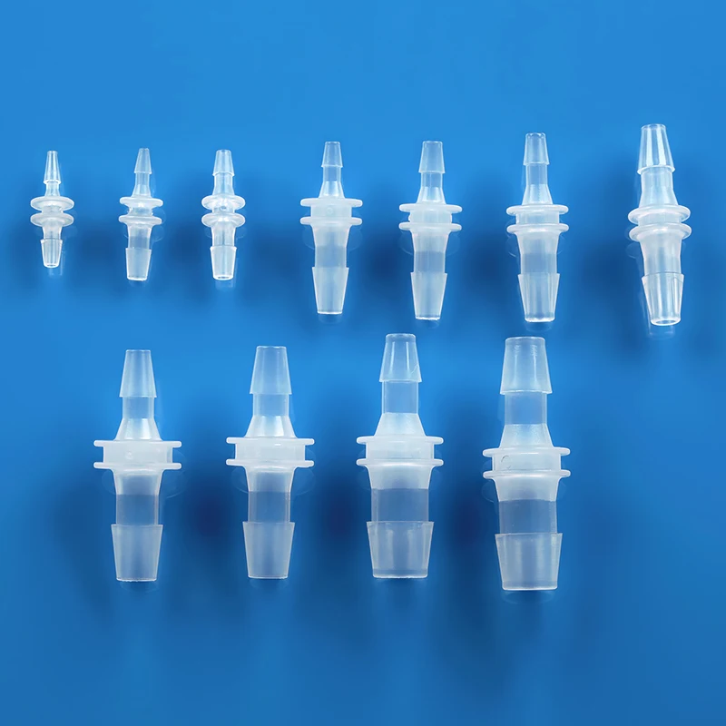 Straight Reducing Fitting Tube Connector Plastic Smooth Processing Airtight Couplings Low Cost for Laboratory Fluid Systems