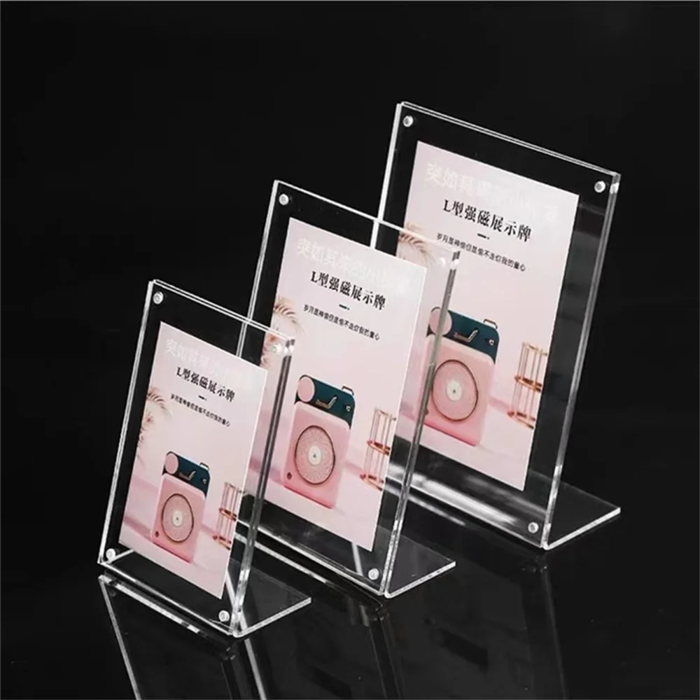 A6 Slant Back Acrylic Sign Holder Economy Portrait Ad Frames, Perfect For Home, Office, Store, Restaurant