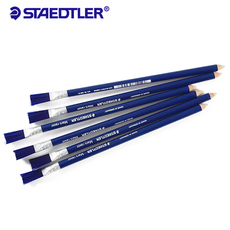 6/12 pcs STAEDTLER 526 61 Pencil Style Eraser+Brush School Stationery Office Supplies Pencil Eraser Ballpoint Gel Pen Erasers