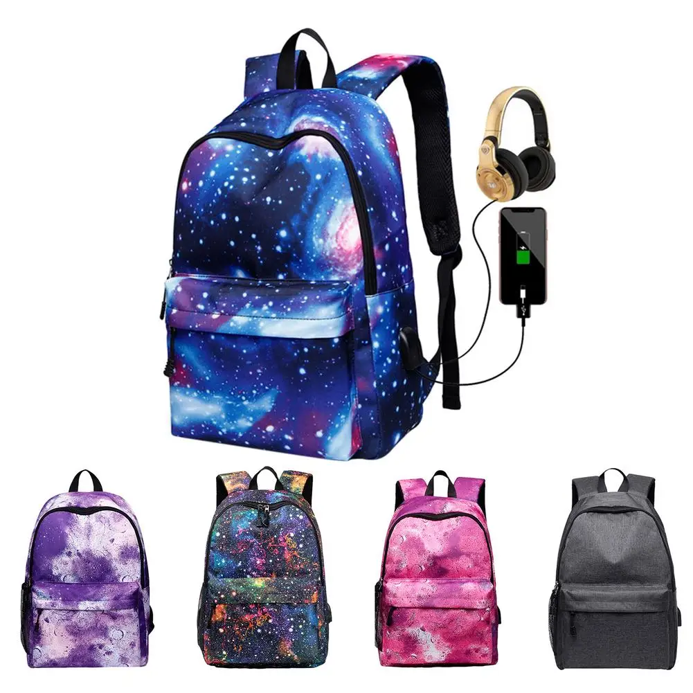 Thời Trang Mới Unisex USB Laptop Sinh Viên Du Lịch Chống Thấm Nước Bagpack Công Suất Lớn Xách Tay Sách Trường Túi 2021