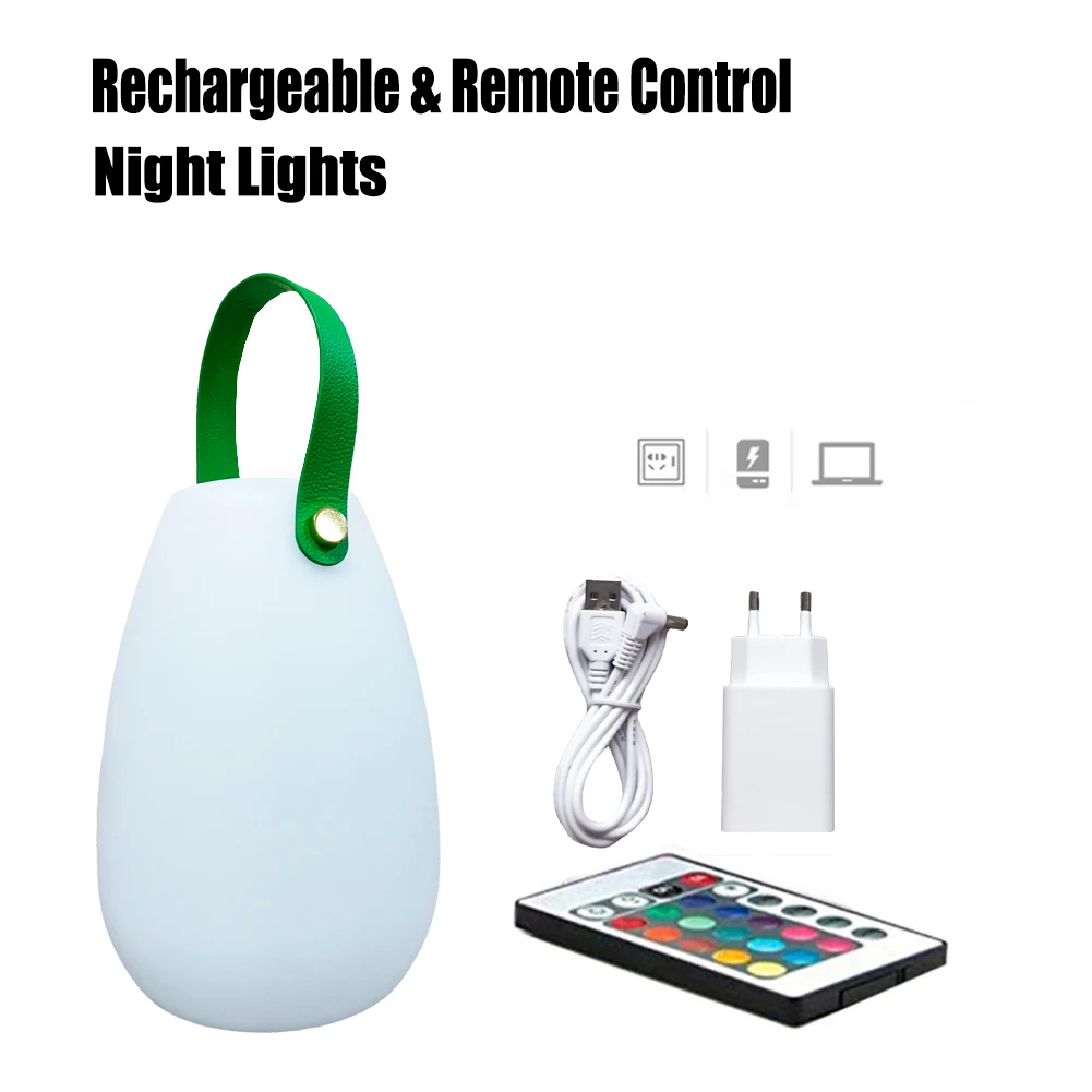 Imagem -06 - Led Night Light com Controle Remoto para o Quarto do Bebê Candeeiro de Mesa Recarregável Casa Ano Novo Interior ao ar Livre Camping 16 Cores