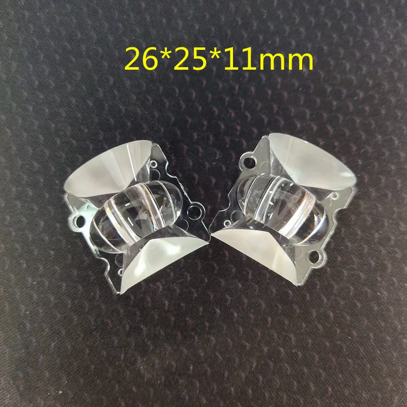 4pcs 26x25x11mm 26*25*11mm U shape 180 degrees window light lens line shine lens LED car spotlight lens