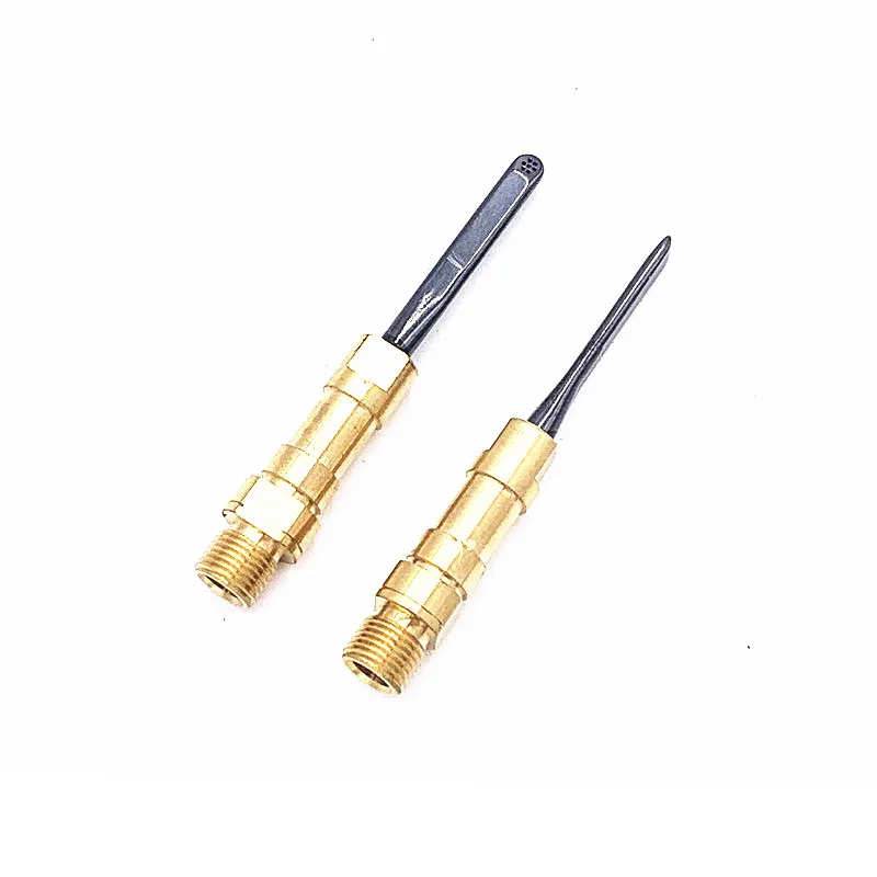 Muller jet Loom trademark machine spare parts high quality 7 hole gold plated rigid stone super hard relay auxiliary nozzle