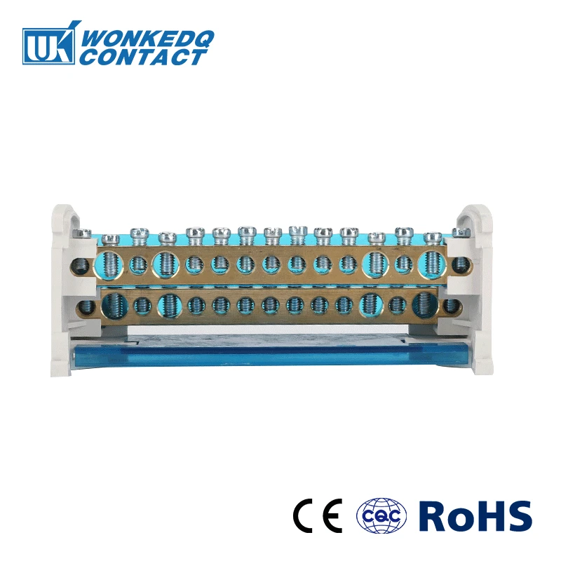 WKH-215 Din Rail Mounting Junction Box 2*15 Pins Screw Wire Connector WKH215 Terminal Block Power Distribution Box