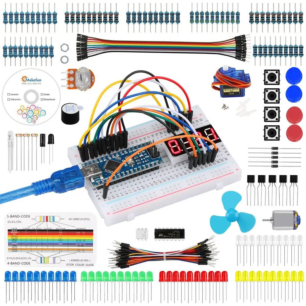 Arduino Nano Project Super Starter Kit with Detailed Tutorial for Arduino R3 Mega 2560