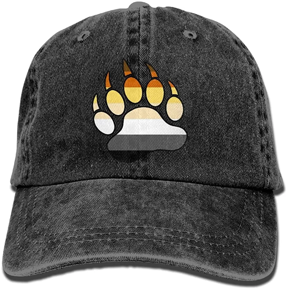 2020 Best SellingYISHOW Bear Pride Paw Unisex Denim Bucket Hat Novelty Visor Caps