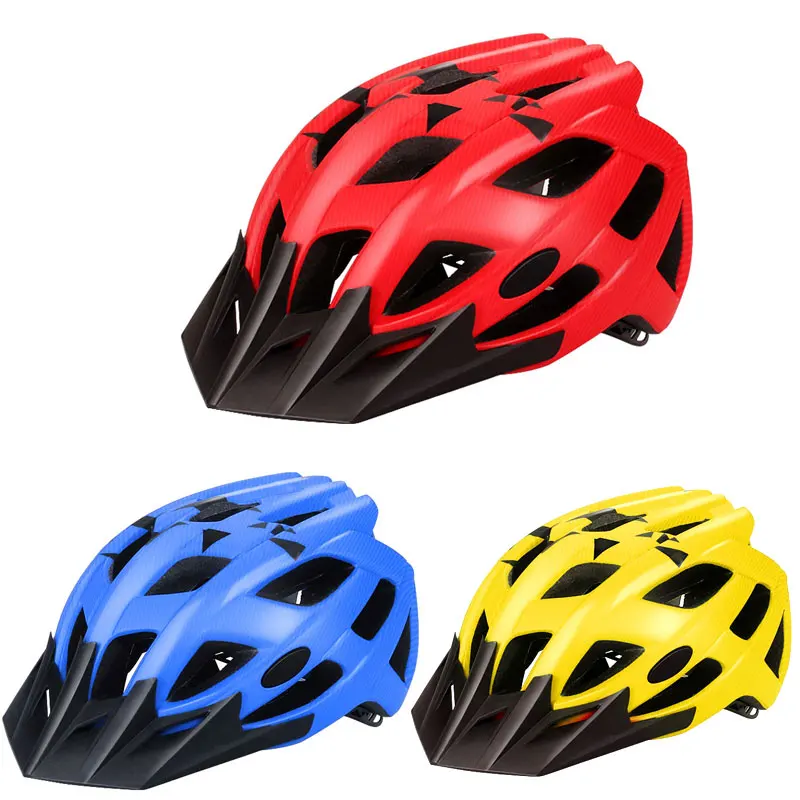 

Ultralight Bicycles Helmets Men Mountain Bike Helmet Integ-mold MTB Helmet With led Warning light Cycling Safely Helmet Cascos