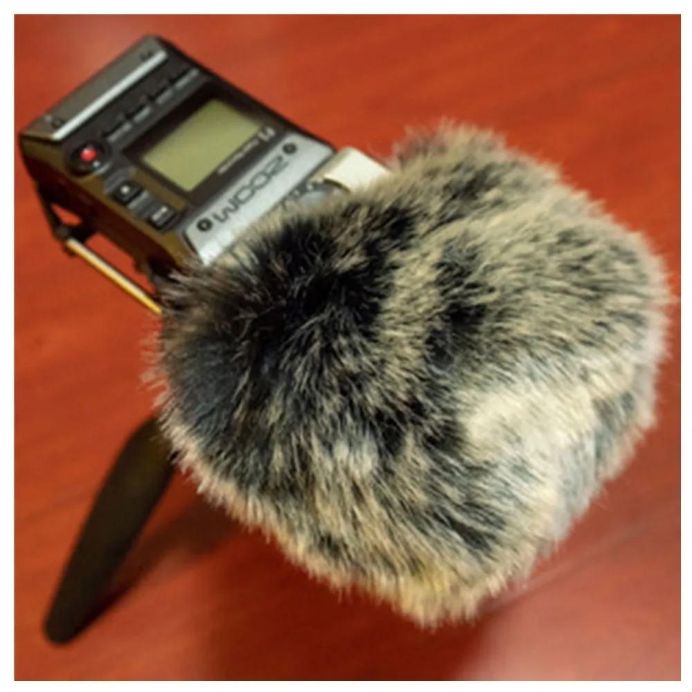 Dead Cat  Foam Mic Windproof Cover Filter Artificial Fur Muff Windscreen Shield for ZOOM H5 H6 Handy Recorder Pen Microphone