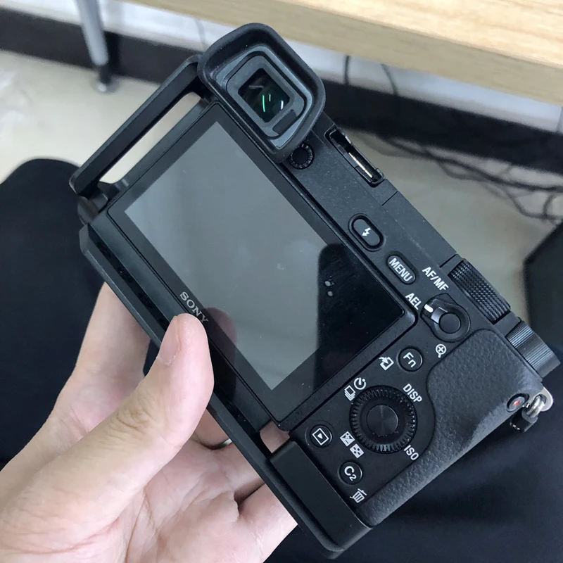 For Sony A6100 A6300 A6400 Quick Release Plate Hot Shoe Porous L Bracket Hand Grip