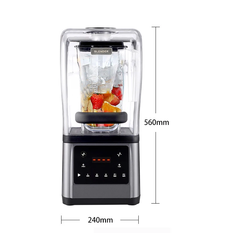 Touch Screen Control 110V 220V Soundproof Food Mixer 1600W for Bubble Tea shop Heavy duty food blender Ice Smoothis Maker 1600ml