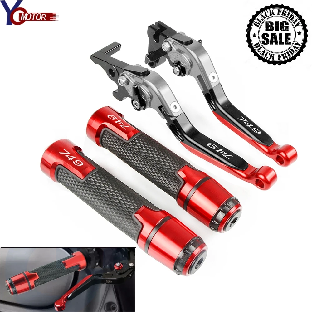 

For DUCATI 749 749S 749R 2003-2006 2005 2004 2003 Motorcycle CNC Accessories Brake Clutch Lever and Handle bar Grips Handbar