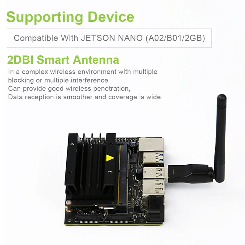 Jetson Nano USB WIFI Wireless Network Card 2.4G WIFI Antenna 150M Suitable For Jetson Nano B01/A02/2GB Raspberry Pi 4/Pi 3