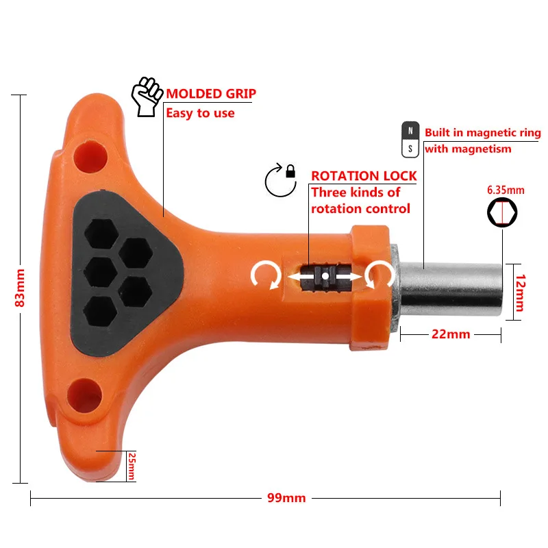 Household ratchet handle T-type screwdriver set Ratchet screwdriver bit Precision insulated handle for electrician hand tools